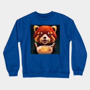 Kawaii Red Panda Eating Ramen Crewneck Sweatshirt